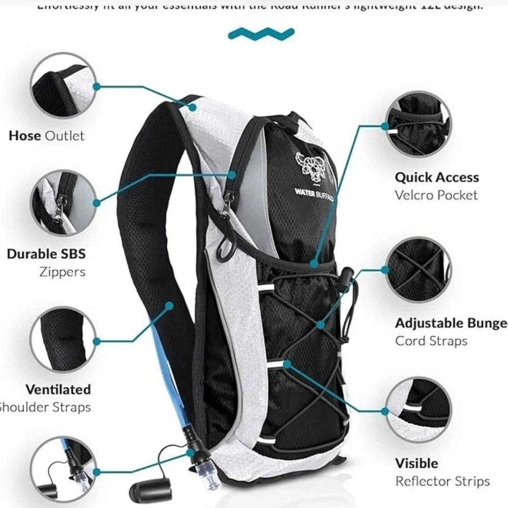 Water Buffalo Hydration Backpack W/ 2L Water Bladder